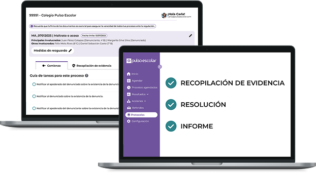 Gestión digital de protocolos de convivencia escolar y seguimiento de casos